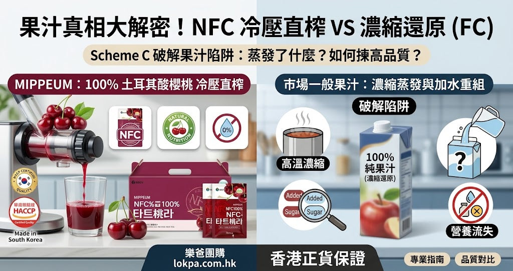 【破解果汁陷阱】濃縮還原汁蒸發了什麼？為什麼韓國 MIPPEUM 堅持 100% 土耳其酸櫻桃冷壓直榨？
